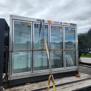 FOGEL VERTICAL 4 SECTION GLASS DOOR REFRIGERATOR FM-100-RRGM, 115V