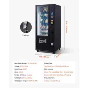 36 Slot Combo Vending Machine ICT Bill/Coin Acceptor Refrigerated Beverage Snack