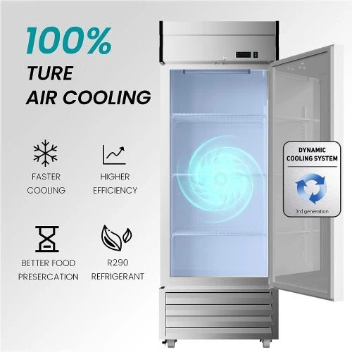 27"W Dynamic Cooling Commercial Freezer 23 Cu.Ft -10℉~10℉ Digital Thermostat LED - Image 6